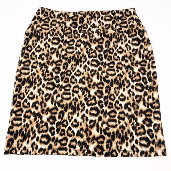 Forever 21 Animal Print High Rise Stretch Mini Skirt Size Medium - Picture 1 of 4